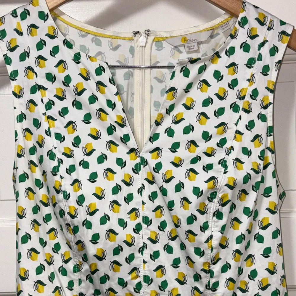 Boden Lemon Lime print Mischa dress - Picture 1 of 8